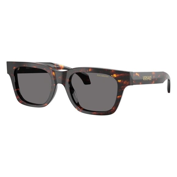 New VERSACE Havana Polarised Square VE4486 5509/81 Sunglasses Women - Picture 1 of 6